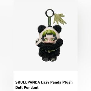 Auhentic! Popmart Skullpanda Lazy Panda Plush Doll Pendant